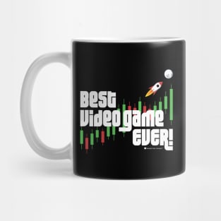 Best Video Game Ever! - Stock Market Trader Candlesticks Rocket to the Moon Mug